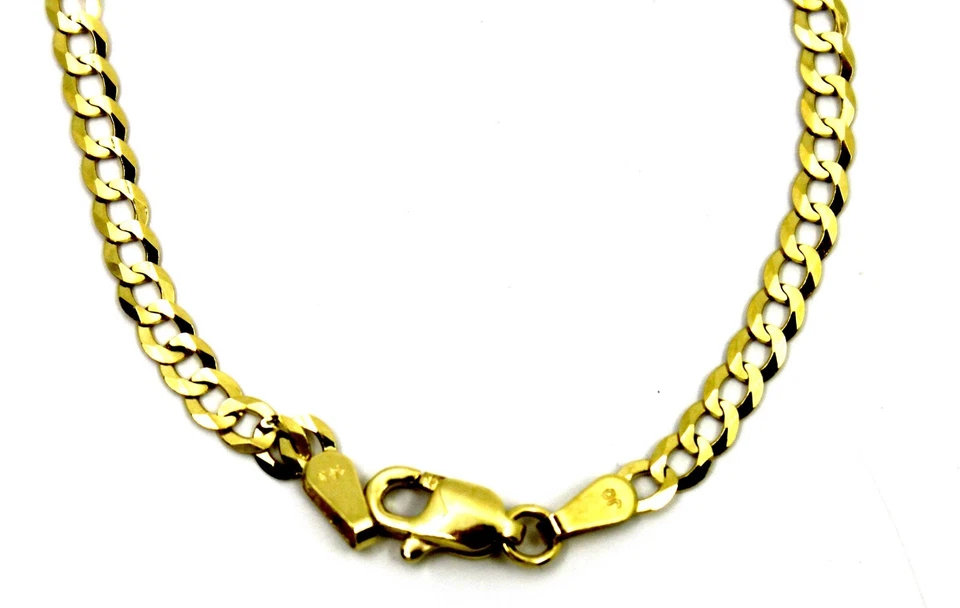 Браслет-цепочка с идентификатором браслет из чистого желтого золота 14 карат 6,10 дюйма - Изображение 3 из 4