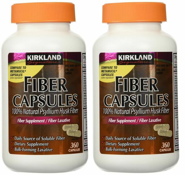 Kirkland Signature Fiber 720 Capsules Compare To Metamucil Caps.100 Na