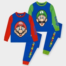 Super Mario Schlafanzug Doppelpack I Kinder Super Mario Schlafanzug I Jungen Mario und Luigi Pjs