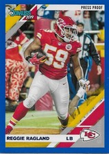 2019 Donruss Blue Press Proof #6 Reggie Ragland Kansas City Chiefs Alabama