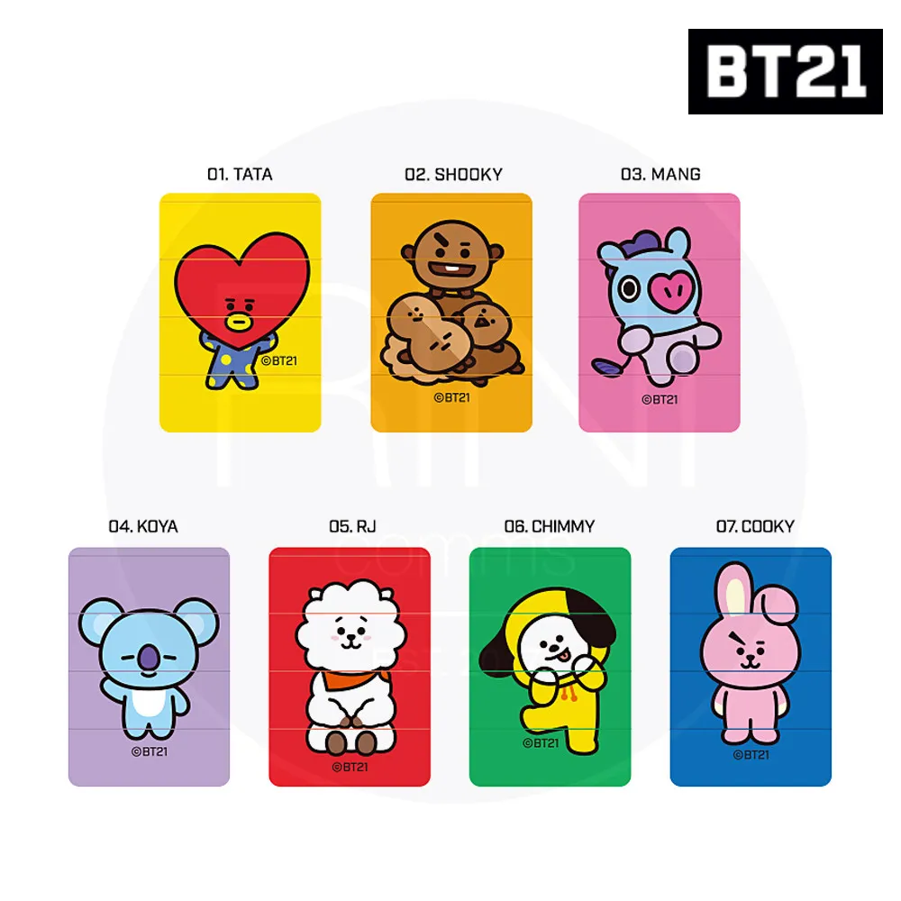 Bts Bt21 Official Authentic Goods Three-Piece Stamp 7Set By Kumhong+Track#  | Ebay