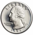 1994-S Washington Quarter - Gem Proof - 90% Silver - .1808 Troy oz