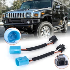 Pair 9007 to H4 Conversion Adapters Wires Cable Harness for HM H2 03+ Headlights