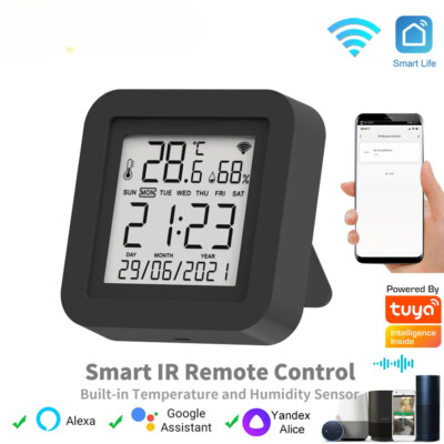 IR Remote Temperature Humidity Sensor for Air Conditioner TV AC Works with Alexa