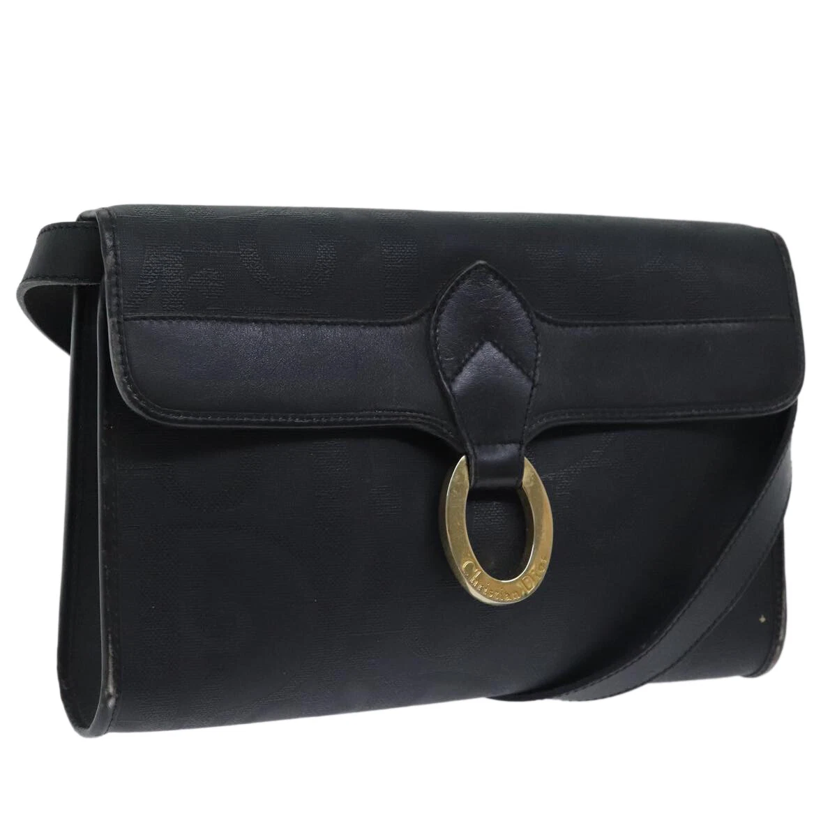 Sac bandoulière Christian Dior trotteur toile noir authentique ep5980