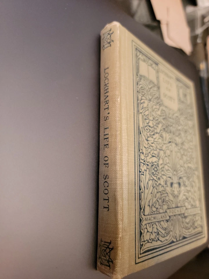1914 Lockhart's Life of Sir Walter Scott Antique Book Macmillan G+ - Image 2 of 4