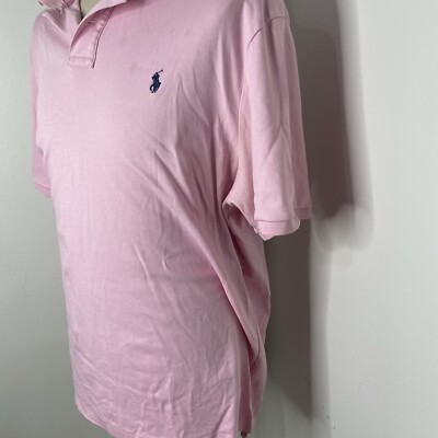 Polo Ralph Lauren Mens Shirt Size XXL Pink Pony Logo Short Sleeve