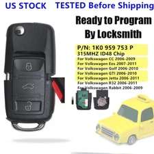 For VW Volkswagen 2006-2009 Eos Golf GTI Jetta Rabbit Remote Key Fob 1K0959753P
