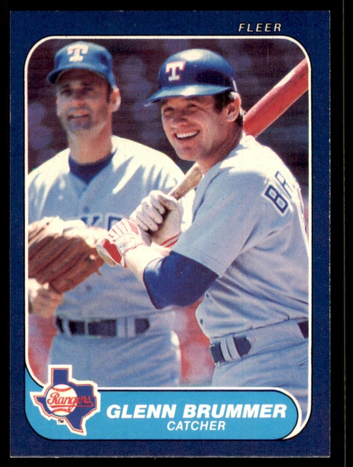 1986 Fleer Glenn Brummer a Texas Rangers #557 - Image 2 of 2