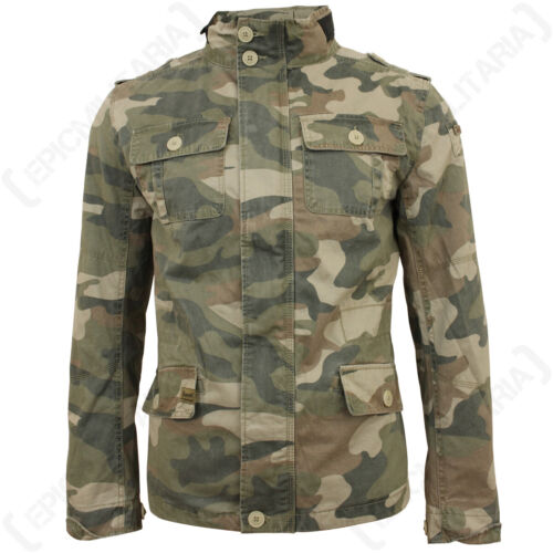 CNM Brandit Britannia Military Army Camouflage Jacket - Light Woodland Camo