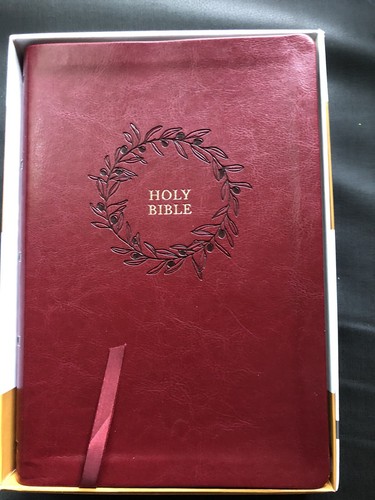 KJV Open Bible (Comfort Print)-Burgundy Leathersoft New In Box - Picture 2 of 5