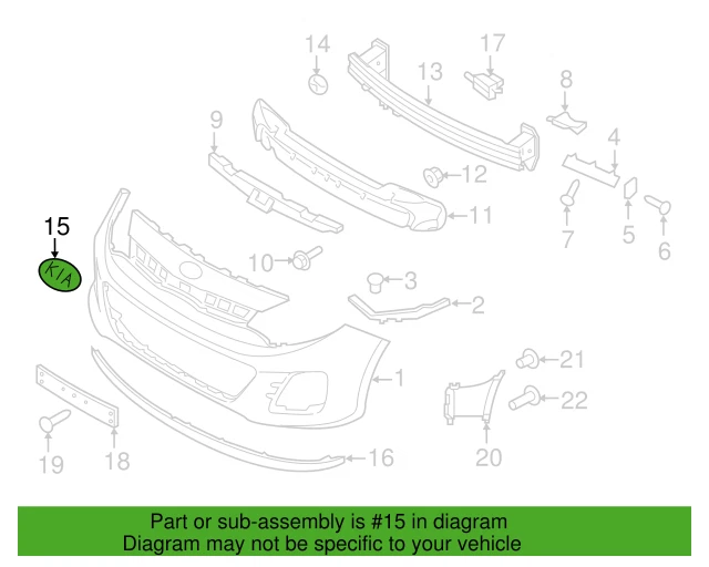 INSIGNIA EMBLEMA PARRILLA DELANTERA ORIGINAL OEM KIA RIO 2015-2016-2017 86320-1W150 Foto 2 de 2