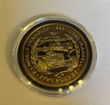 ISLE OF MAN 1992 NIGEL MANSELL F1 WORLD CHAMPION FIVE POUND COIN