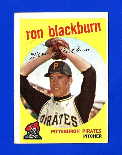 1959 Topps SET BREAK #401 RON BLACKBURN EX+/EXMINT PITTSBURGH PIRATES (SB1)