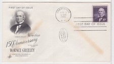 TurtlesTradingPost -&nbsp;Horace Greeley 1961 #1177&nbsp;FDC - Artcraft Cachet