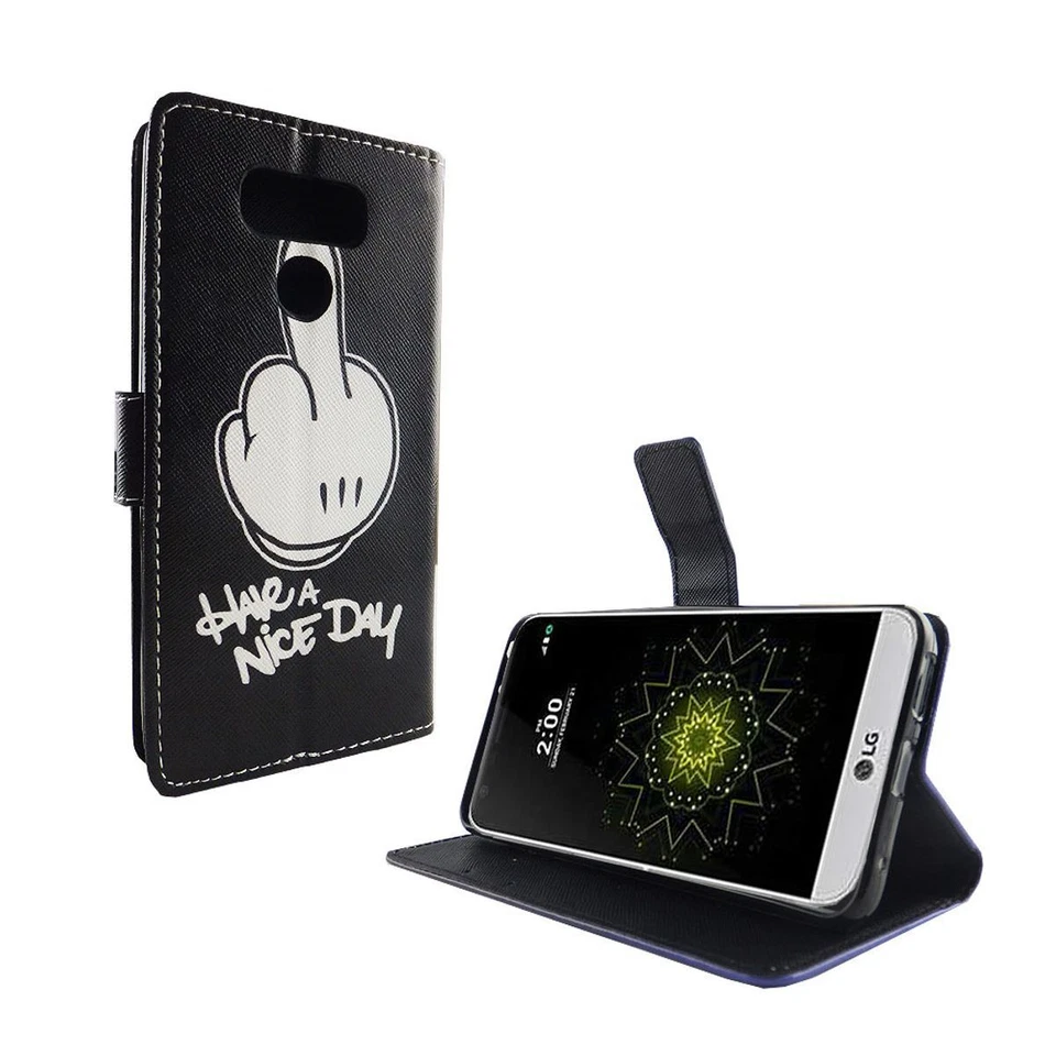 Custodia cellulare Protettiva per LG G6 Cover Borsa Wallet Bumper Nuovo - Immagine 3 di 4