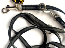 Julius K9 Color & Gray Gummierte Leine F&uuml;hrleine Schwarz Grau  14mm x 2,2m JK410