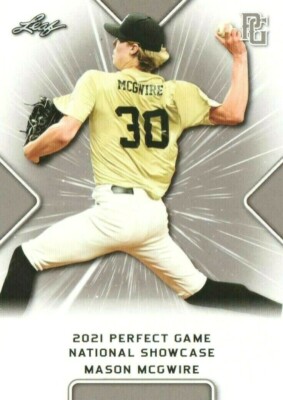 MASON MCGWIRE 2021 LEAF PERFECT GAME NATIONAL DIRECT ALL-STARS ROOKIE CARD#D1-37