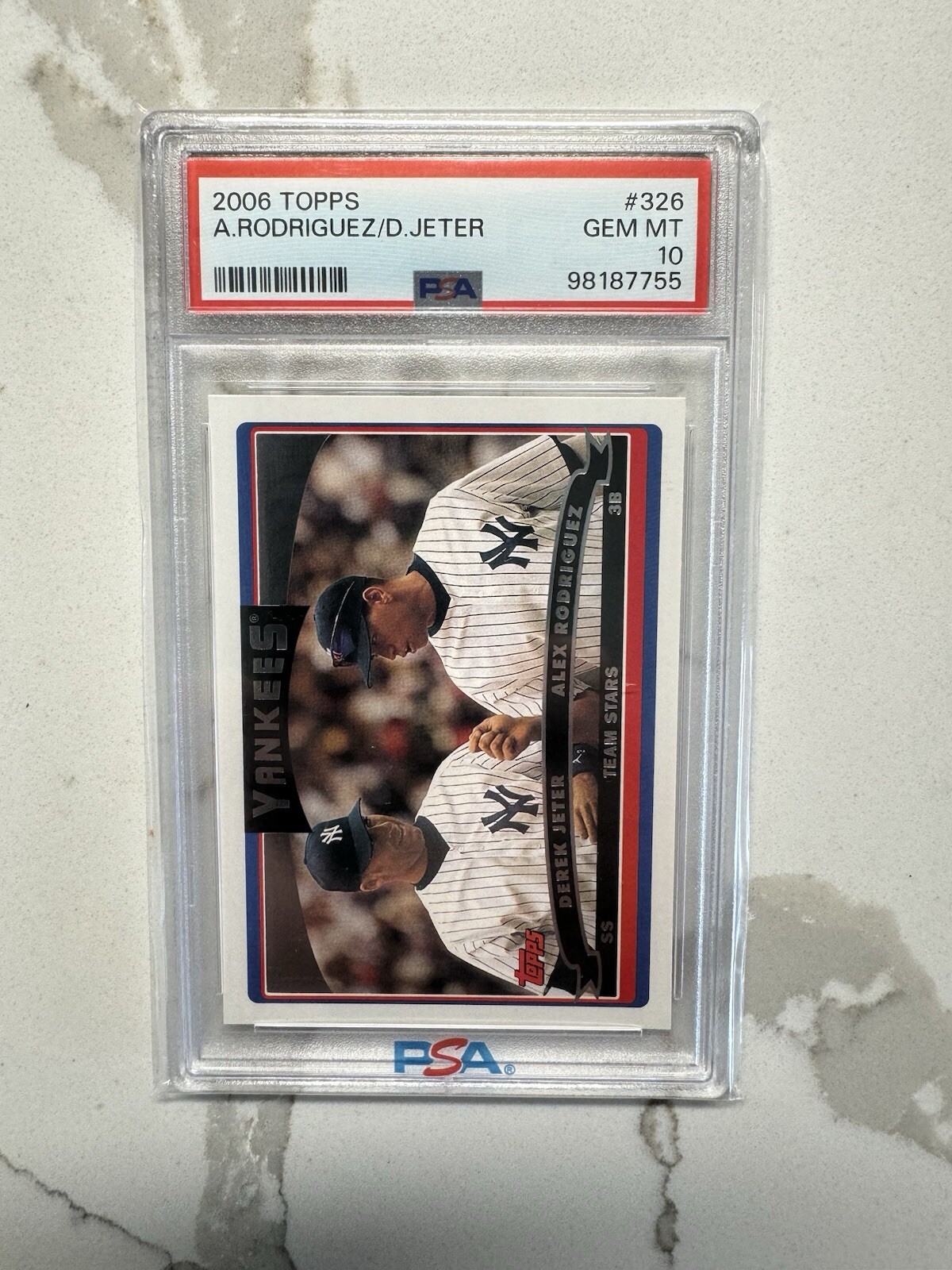 2006 Topps A. Rodriguez/D.Jeter PSA 10