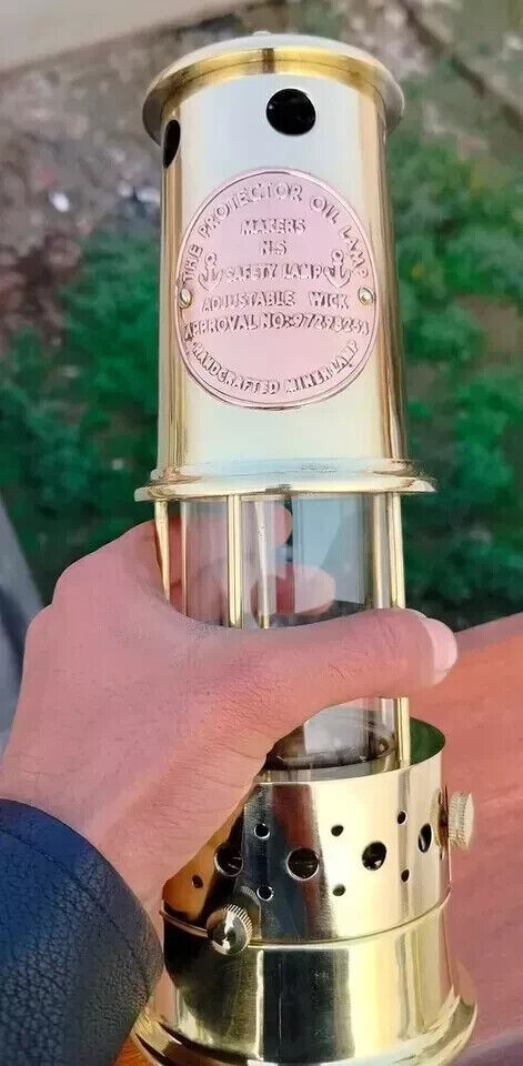 Large Vintage Solid Brass Working Nautical Miner … - image 6