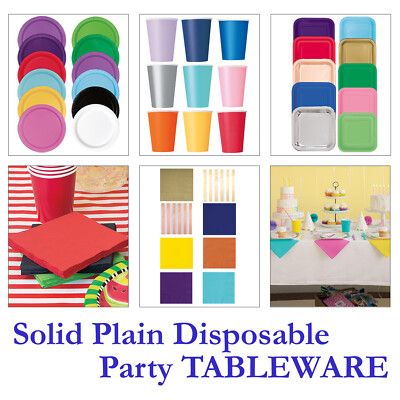 Einweg Party Pappteller Tassen & Servietten für Catering Events Geschirr Sets