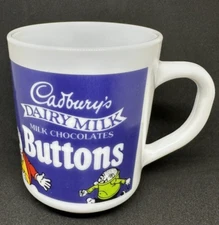 Cadbury's Dairy Milk Chocolate Buttons Ceramic Coffee Tea Mug Cup Collectible