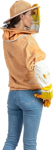 Comfortable and Stylish Beekeeping Jacket with Round Veil - Unisex 2XL Size - Picture 7 of 8