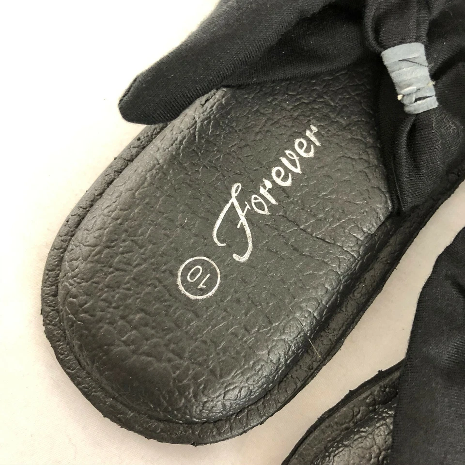 Sandalias Forever para mujer con tanga de tela envolvente cojín negro cómodo talla 10 Foto 4 de 4