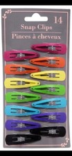 14 Snap Hair Clips Rainbow Colors