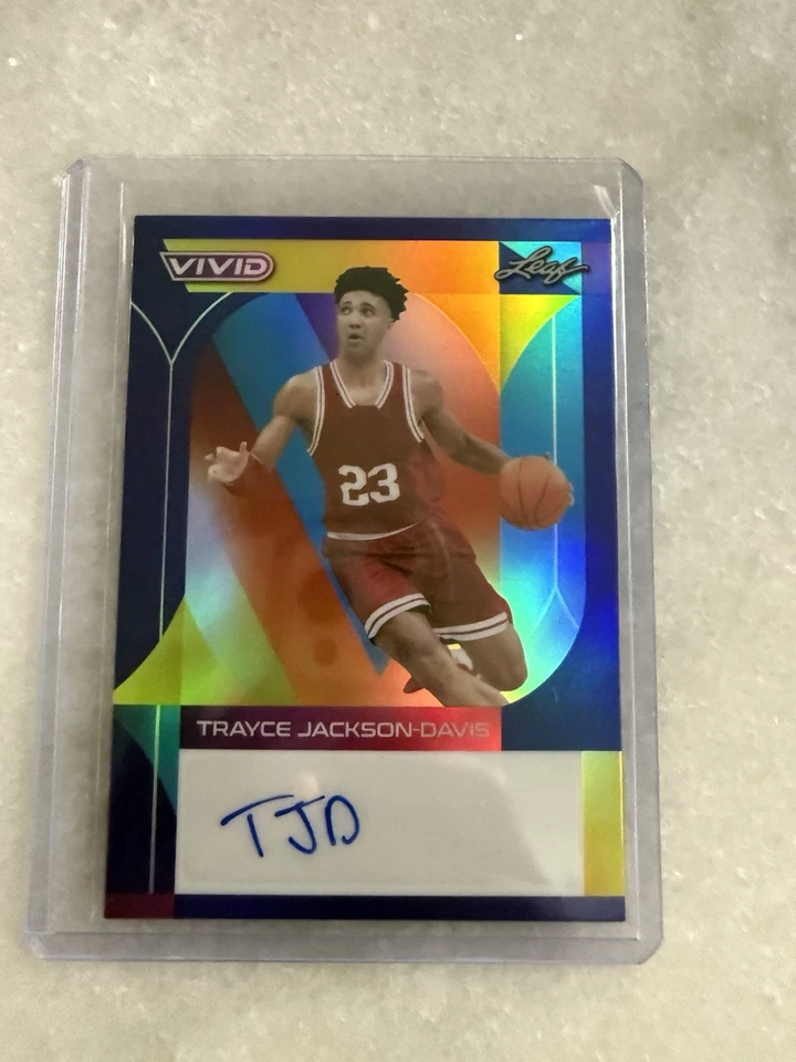 2022-23 LEAF VIVID - TRAYCE JACKSON-DAVIS #BA-TJD BLUE /30 (AU, RC) - Image 2 of 4
