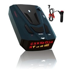 Laser/Radar Detectors for Cars with Led Display, Long Range Detection, Black