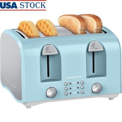 4 Slice Toaster 6 Browning Settings High Lift Function Defrost Reheat Options US