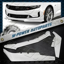 Painted White For 2016-2024 Chevy Camaro 1LE-Style Front Bumper Spoiler Lip Kit
