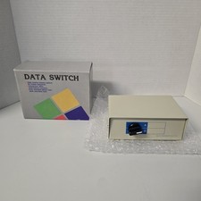 NEW Vintage DB25 2 Way Manual Data Transfer Switch Box PC Printer Opened Box