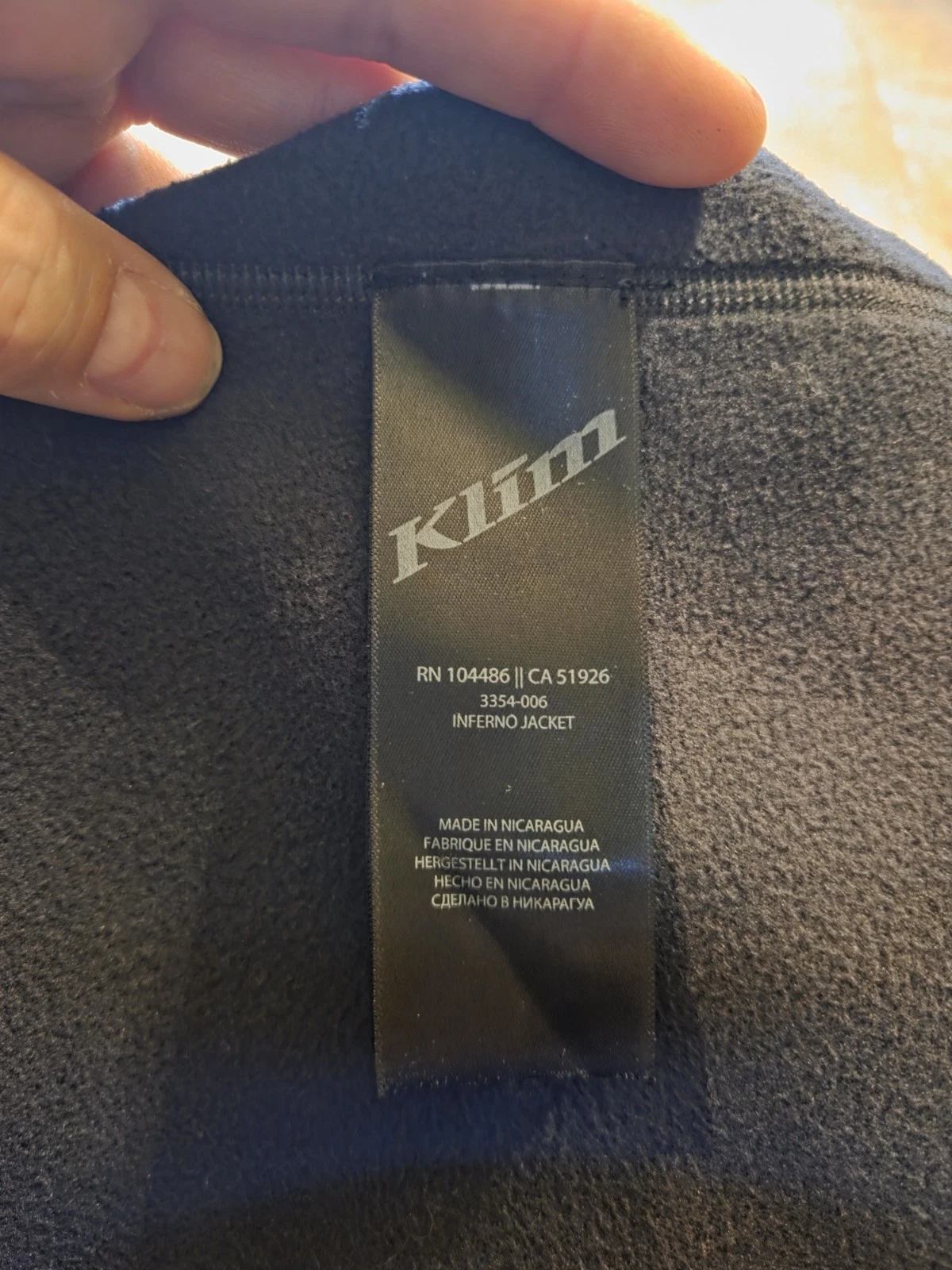 Klim Inferno Mid-Layer Fleece Jacket Mens 2XL Asphalt Strike Orange EUC - product detail image 6