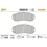Valeo BremsbelÄGe Satz Vorderachse Passend FüR Honda CR-V Crosstour | 302818