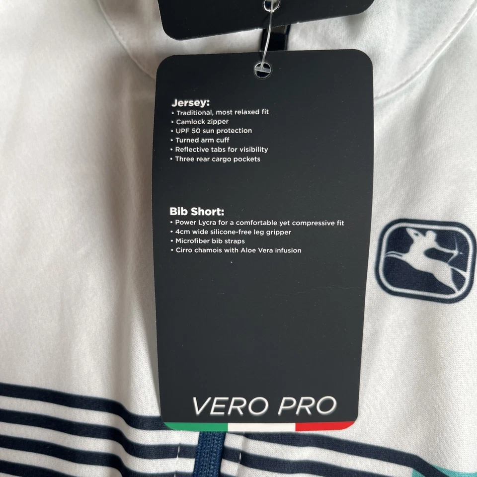 NEW Giordana Vero Pro Moda S/S Men 2XL Full Zip Cycling Jersey Made In Italy $90 - Image 4 of 4