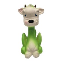 Formulette Squeaky Toy Green Cow Vintage 1962 WORKS