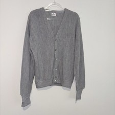 Jockey Made in the USA button front cardigan grey men  s medium