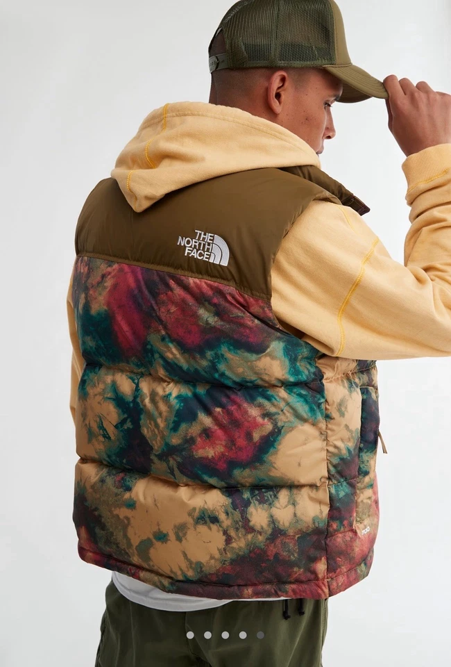 Colete Masculino The North Face Retro Estampado Nuptse Tamanho XL - Multicolorido Raro - Imagem 2 de 4