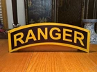 1980’s Vintage US Army Ranger Steel & Porcelain Sign VG to EUC 16.5” Across
