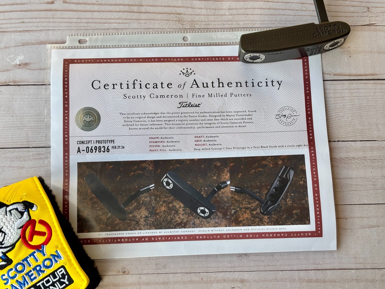A069836, the certificate in the eBay listing's photos