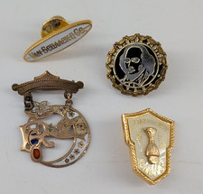 Lapel Pins Tie Tack Lot Of 4 Daughters Of Rebekah 1st Communion & More Vintage