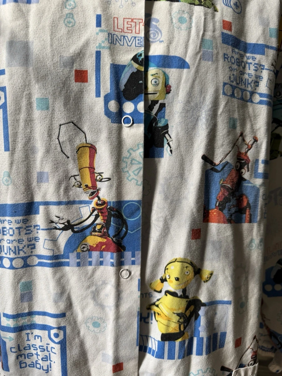 Super Rare! Vintage Robots The Movie Scrub Lab Jacket SZ XL
