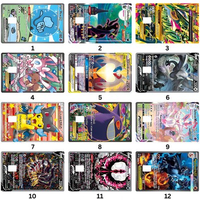 Custom Glossy Pokemon Credit Card Sticker/Cover Decals/High Quality Print