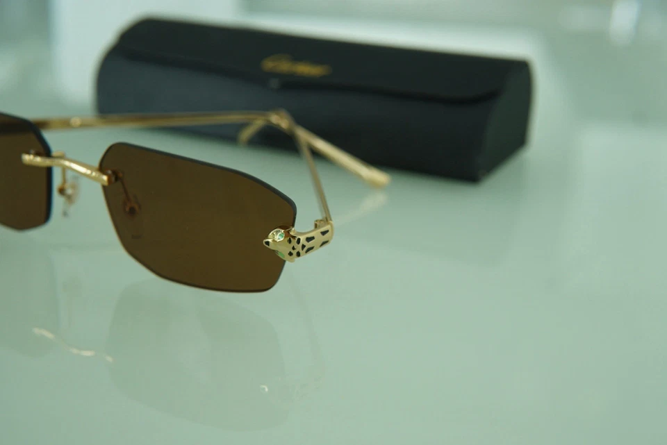 Cartier Shades Black Lens Gold Frame Original Box*FAST SHIPPING* - Image 3 of 4