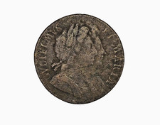 1694 William & Mary Copper Halfpenny - Collectable Condition -
