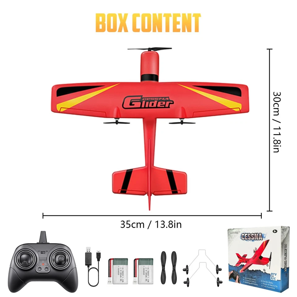 2 CH RC Airplane RC Plane Ready to Fly 2.4GHz Remote Control Airplane Easy to... - Image 3 of 4