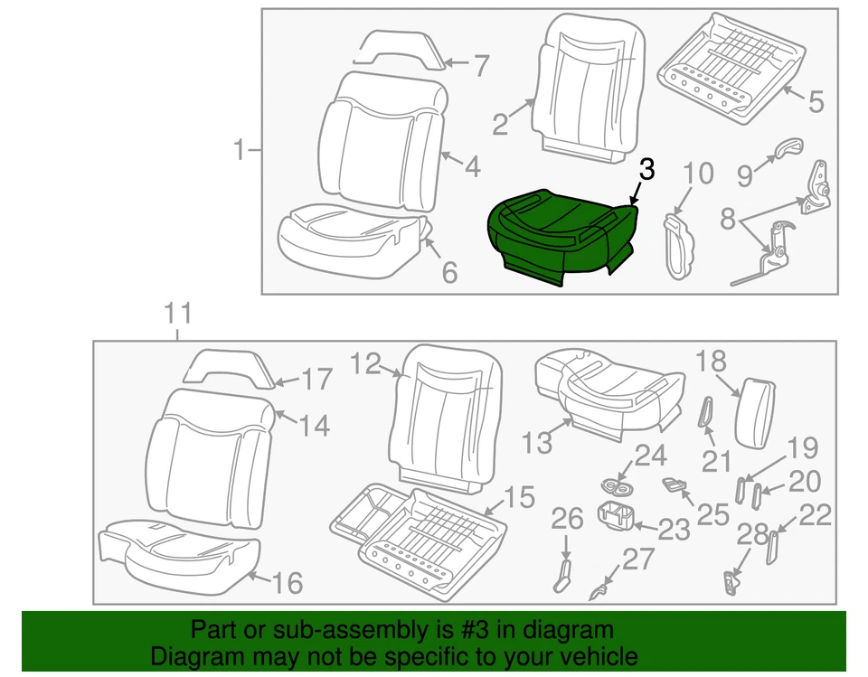 Funda de asiento original GM 12479552 Foto 2 de 2