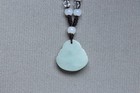 Cert'd Natural Light green A Jadeite jade Hand-Carved Maitreya Buddha Pendant — photo 4